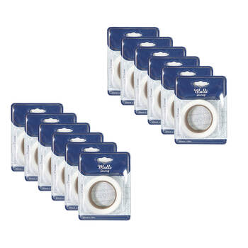 12PK Malli Hemming DIY Fastening Tape 20mm x 18M - Assorted