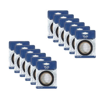 12PK Malli Hemming DIY Fastening Tape 25mm x 18M - Assorted