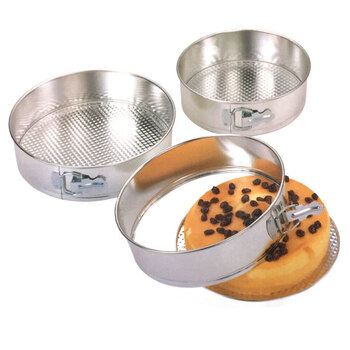 3PK Springform Cake Pan set w/ Removable Base