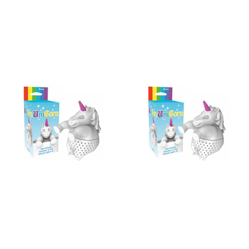 2PK Gamago 11cm Unicorn Tea Infuser Strainer Drink Maker Grey
