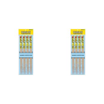 16pc Gamago Bamboo Chopsticks Set Noodle Utensil - Peanuts Cast