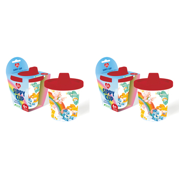 2PK Gamago Care Bears 207ml Sippy Cup Baby/Toddler Drinkware 6m+