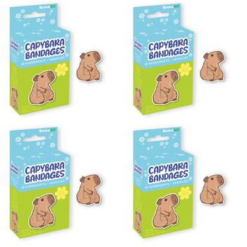 80pc Gamago Capybara Bandages First Aid Bandaid 1.8x1.4in - Brown