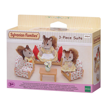 3pc Sylvanian Families Suite Couch/Table Kids Miniature Toy Play Set 3+
