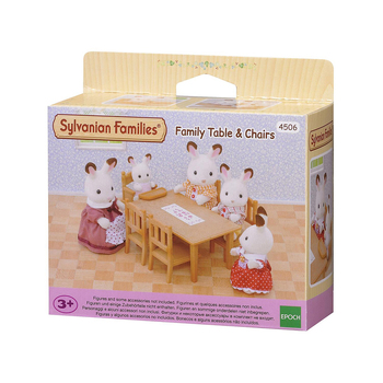 6pc Sylvanian Families Family Table & Chairs Kids Miniature Toy Play Set 3+