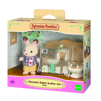 9pc Sylvanian Families Chocolate Rabbit Brother Set Kids Miniature Toy 3y+