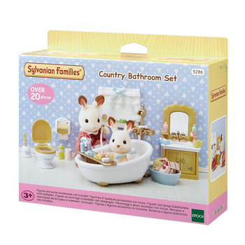 20pc Sylvanian Families Country Bathroom Playset Kids Toy 3+