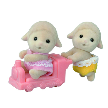 3pc Sylvanian Families Sheep Twins Kids Miniature Toy 3y+