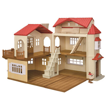 Sylvanian Families Red Roof Country Home w/Secret Attic Playroom 3y+