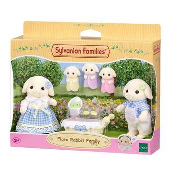 7pc Sylvanian Families Flora Rabbit Family Kids Miniature Toy 3y+