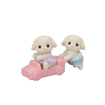 3pc Sylvanian Families Flora Rabbit Twins Kids Miniature Toy 3y+