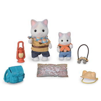 Sylvanian Families Exciting Exploration Set Latte Cat Brother & Baby 3y+