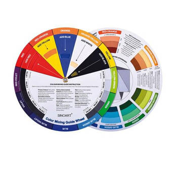 Sinoart Mini Artist Colour Painting/Drawing Mixing Wheel Tool 13cm Diametre