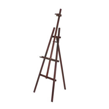 Sinoart Lyre Style Easel for 135cm Canvas 60x70x180cm Espresso Pinewood