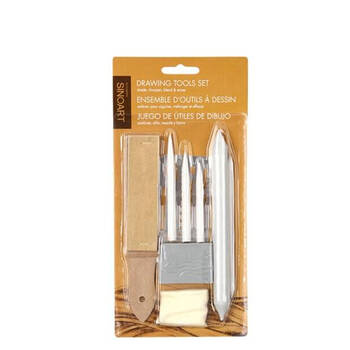 9pc Sinoart Student Essentials Multi-Media Drawing Tool Set Beginners