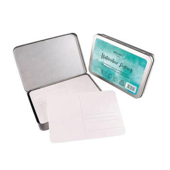 24pc Sinoart Watercolour Postcard w/ Reusable Storage Tin Box 105x148mm 300gsm