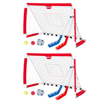 2x Barcaloo Hybrid 3 in 1 Soccer Goal Set