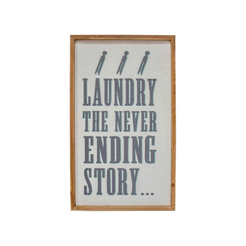 LVD Fir/MDF Signboard Laundry Home/Shop Decor 36x60cm