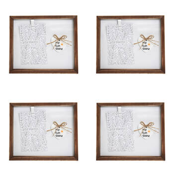 4PK LVD Warm-Toned Wooden Resin Framed Picture/Photo 25x3.5x21cm My Sunshine