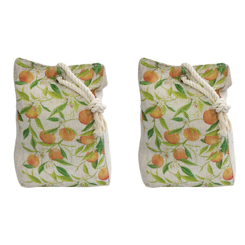2PK LVD Citrus Blossom 19cm Doorstop Weighted Door Stopper - Beige