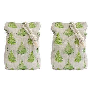 2PK LVD Pine Tree 19cm Rectangle Doorstop Weighted Stopper Home Decor