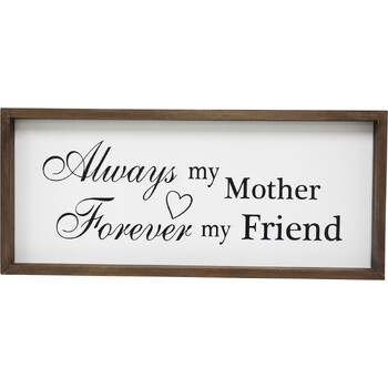 LVD Rectangle MDF 48x21cm Sign Message - Always My Mother