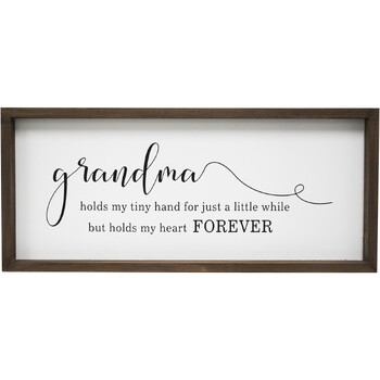 LVD Rectangle MDF 48x21cm Sign Message - Grandma Forever