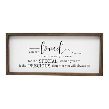 LVD MDF 48cm Daughter Sign Home Decorative Rectangular Plaque