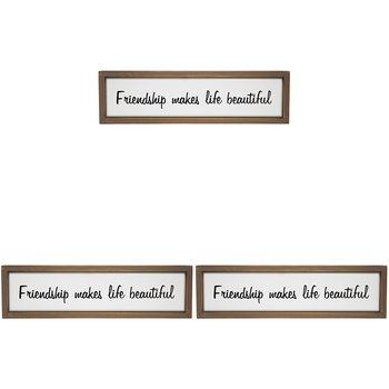 3PK LVD Sign Friendship Life Decorative Home/Lounge Decor Ornament