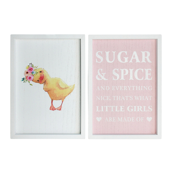 2pc LVD MDF 20x28cm Sugar & Spice Wall Hanging Sign Decor Set
