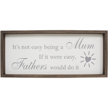 LVD Rectangle MDF 48x21cm Sign Message Wall Hanging Decor - Mums & Fathers