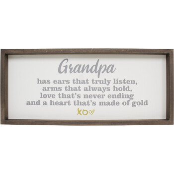 LVD MDF 48cm Grandpa Gold Sign Grandfathers Hanging/Desk Plaque