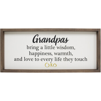 LVD MDF 48cm Grandpa Wisdom Sign Grandfathers Hanging/Desk Plaque