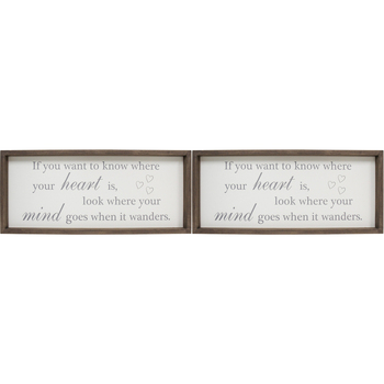2PK LVD Sign Heart Wanders Decorative Home/Lounge Decor Ornament