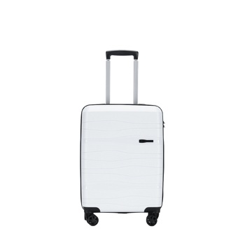 Swiss Equipe Brighton Luggage Small Wheeled Trolley Hard Suitcase White 42L