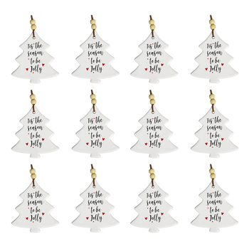 12PK LVD Hang Tree Season Jolly Decorative Sculpture Home/Lounge Decor