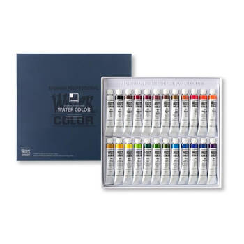 24pc Shinhan Artist Pure Pigment Bright Watercolors Painting Set 7.5ml