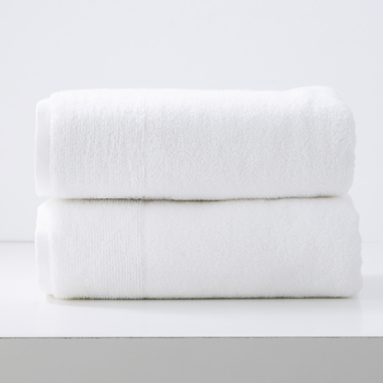 2pc Renee Taylor Aireys 650GSM Zero Twist Bath Sheet Snow