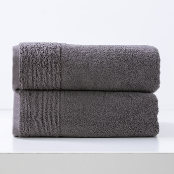 2pc Renee Taylor Aireys 650GSM Zero Twist Bath Sheet Nickel