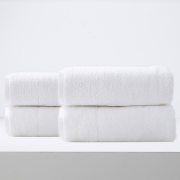 4pc Renee Taylor Aireys 650GSM Zero Twist Bath Sheet Snow