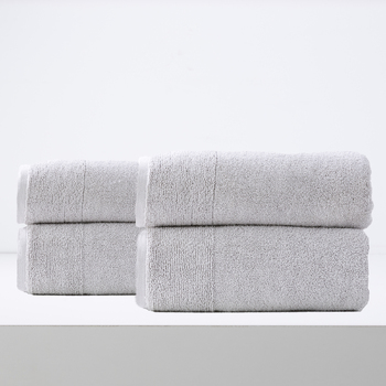 4pc Renee Taylor Aireys 650GSM Zero Twist Bath Sheet Vapour