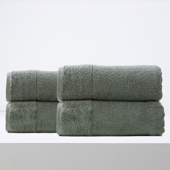 4pc Renee Taylor Aireys 650GSM Zero Twist Bath Sheet Agave