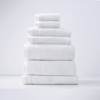 7pc Renee Taylor Aireys 650GSM Zero Twist Towel Set Snow