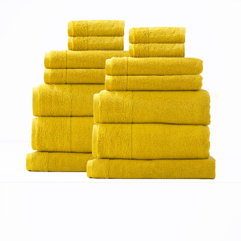 14pc Renee Taylor Aireys 650GSM Zero Twist Towel Set Spice