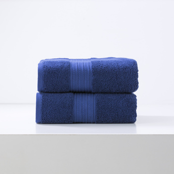2pc Renee Taylor Brentwood 650GSM Low Twist Bath Sheet Royal