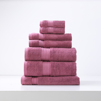 7pc Renee Taylor Brentwood 650GSM Low Twist Towel Set Rosebud