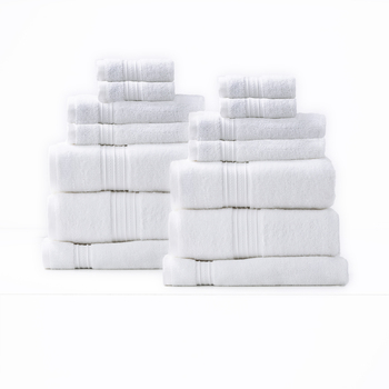 14pc Renee Taylor Brentwood 650GSM Low Twist Towel Set Bright