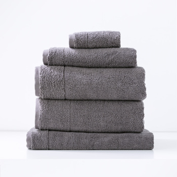 5pc Renee Taylor Aireys 650GSM Zero Twist Towel Set Nickel