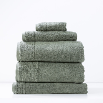5pc Renee Taylor Aireys 650GSM Zero Twist Towel Set Agave
