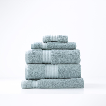 5pc Renee Taylor Brentwood 650GSM Low Twist Towel Set Gray Mist